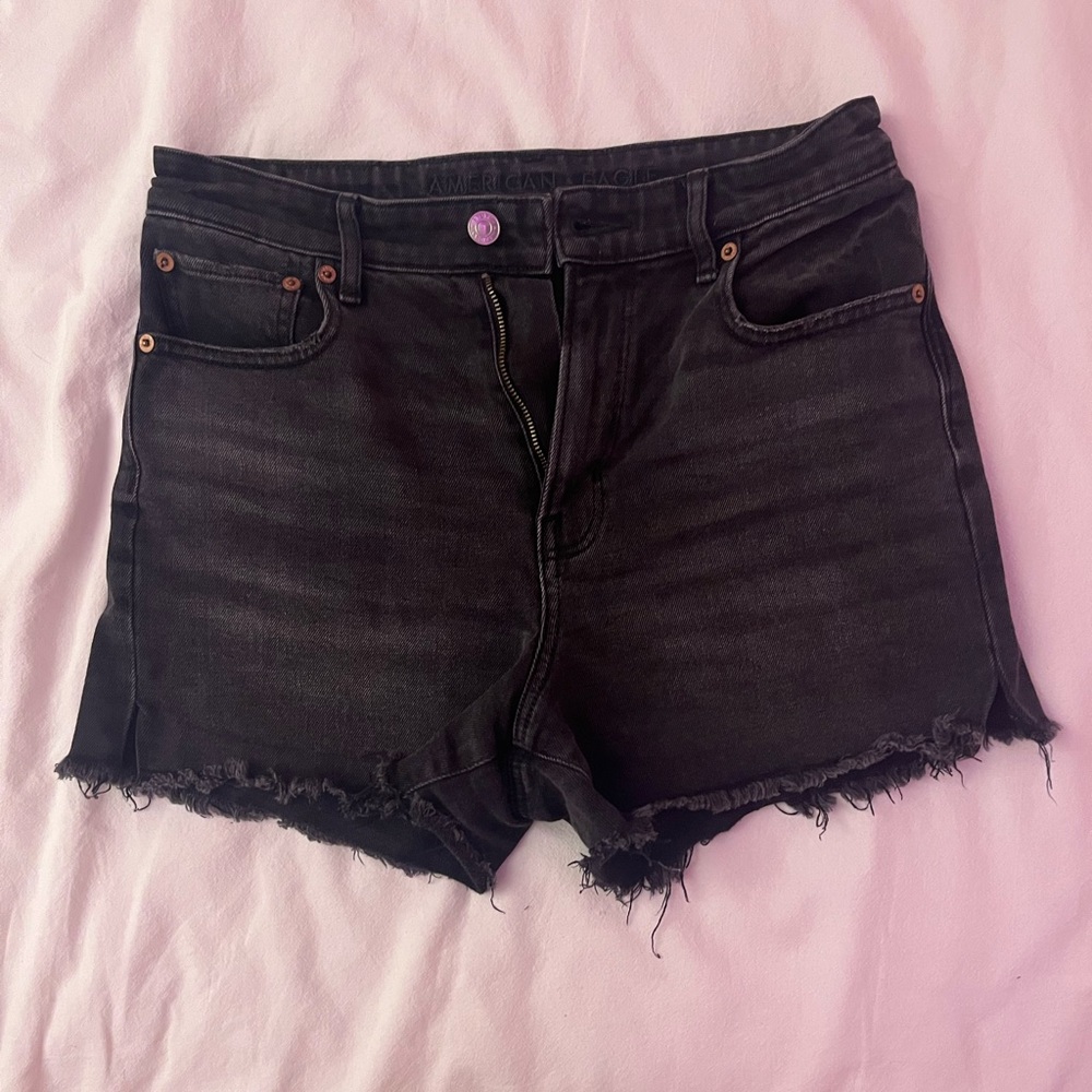 Dark Grey Denim Shorts